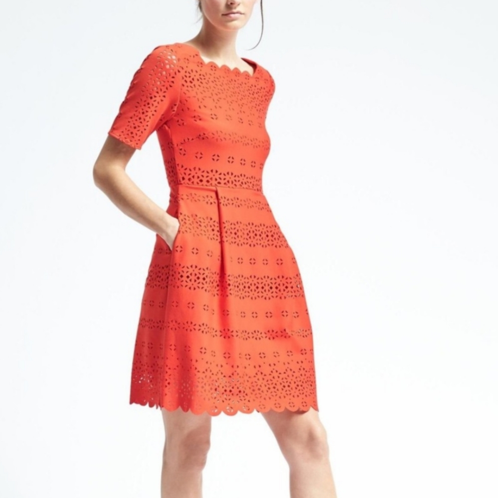 Banana Republic | laser cut-out dress